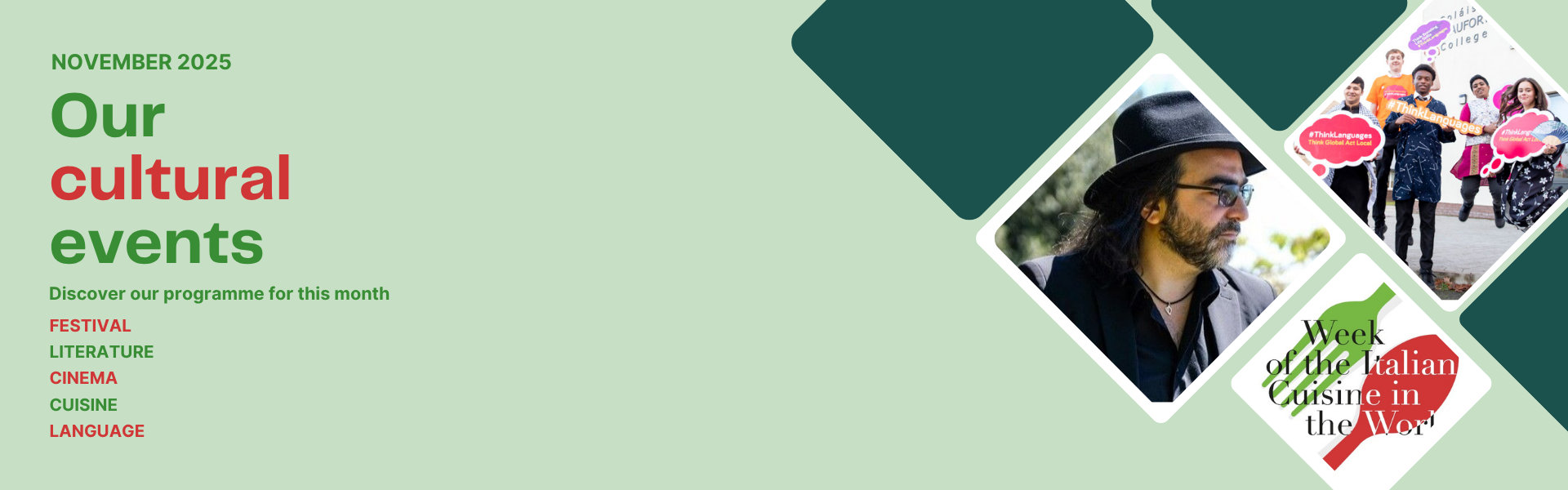 Discover our November 2025 cultural event programme