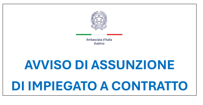 Avviso di assunzione impiegato a contratto